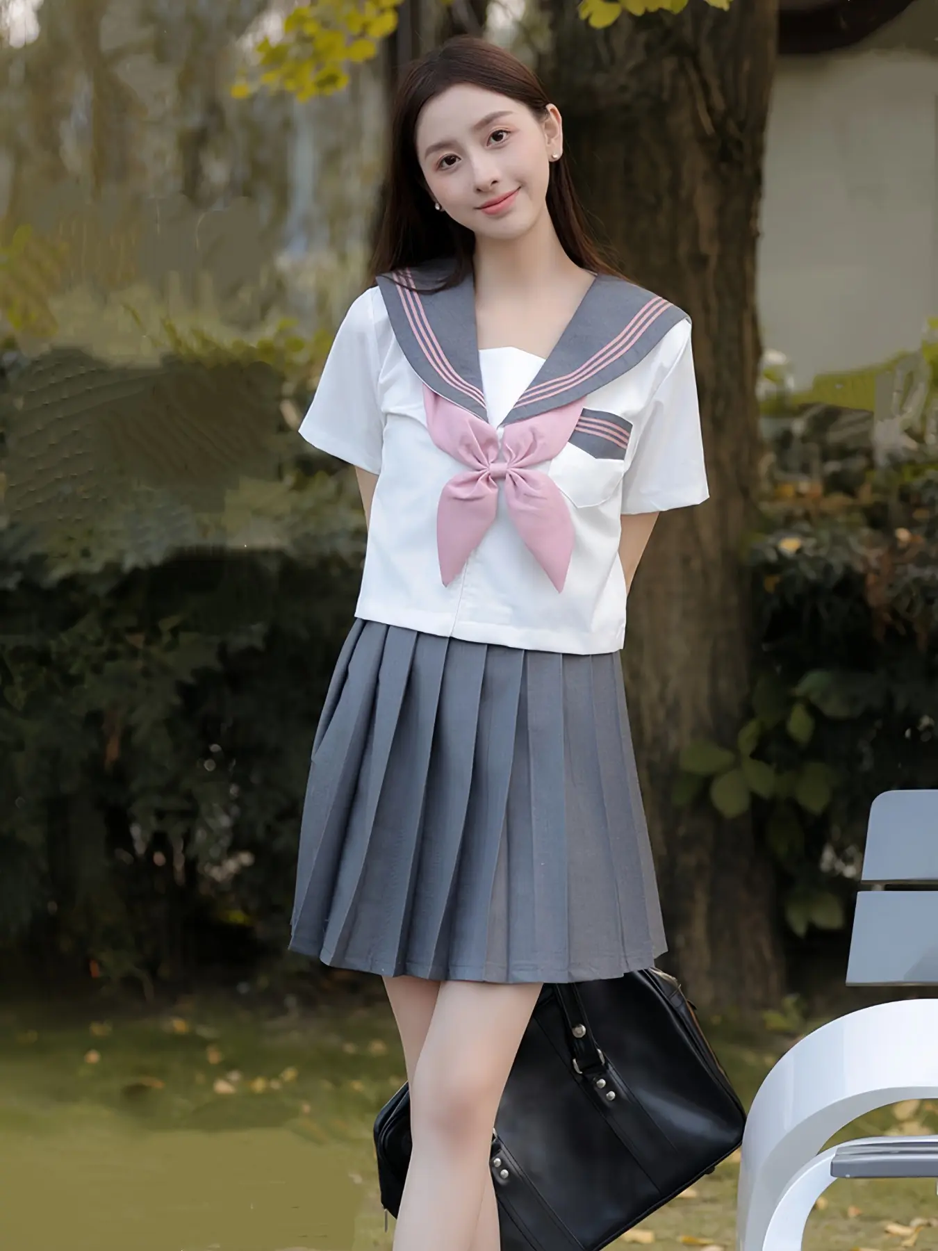 Japanese School Uniform Set, School Shirt, Cute Sweet Solid Sailor 