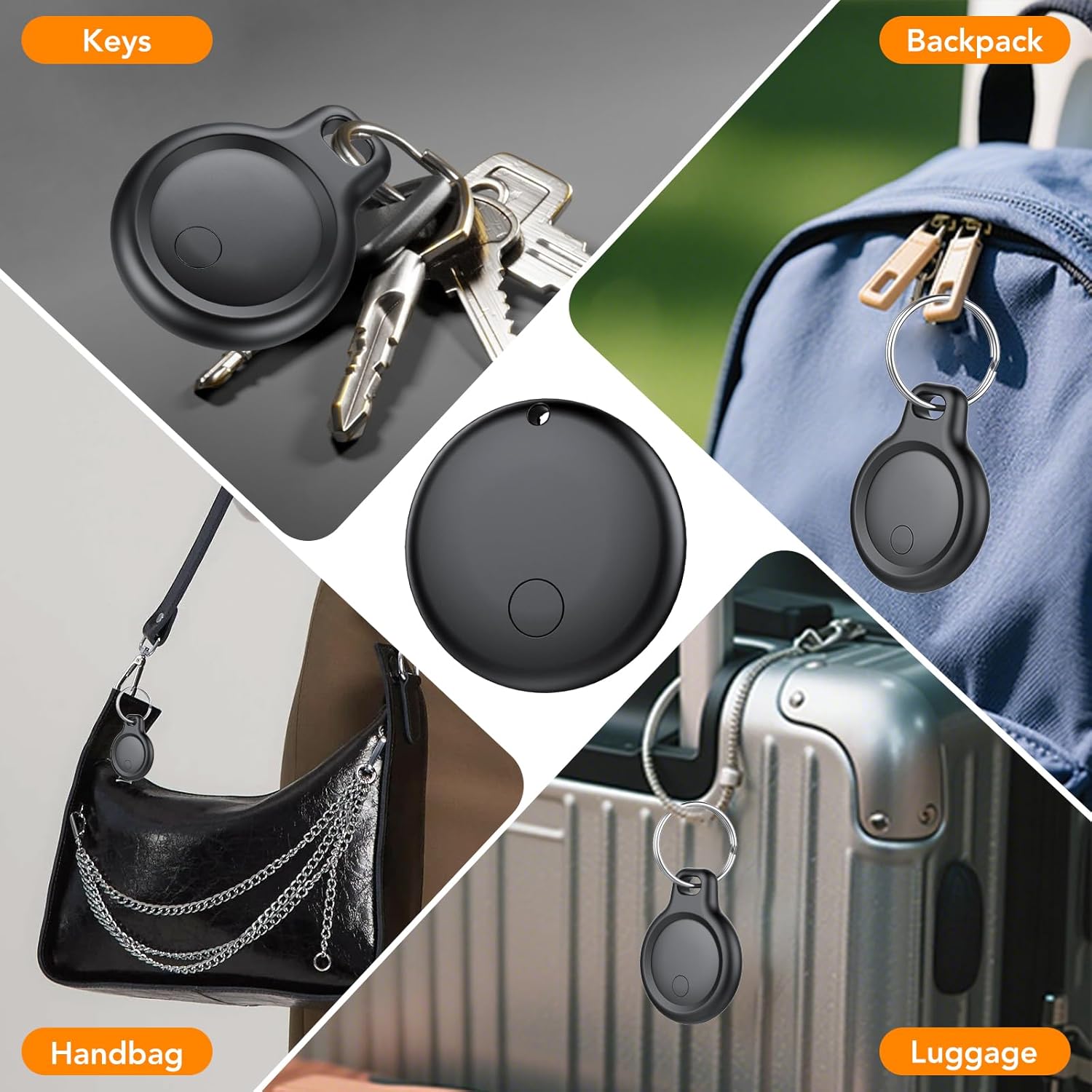 4-Pack Smarttag Google Tracker, Bluetooth-compatible Tag Find HUB Device, Anti Lost Wireless, Key Wallet Luggage Pet Item Locator, Precision Tracking for Android Phones, Plastic Durable Compact Size GPS Tracking Find My Device