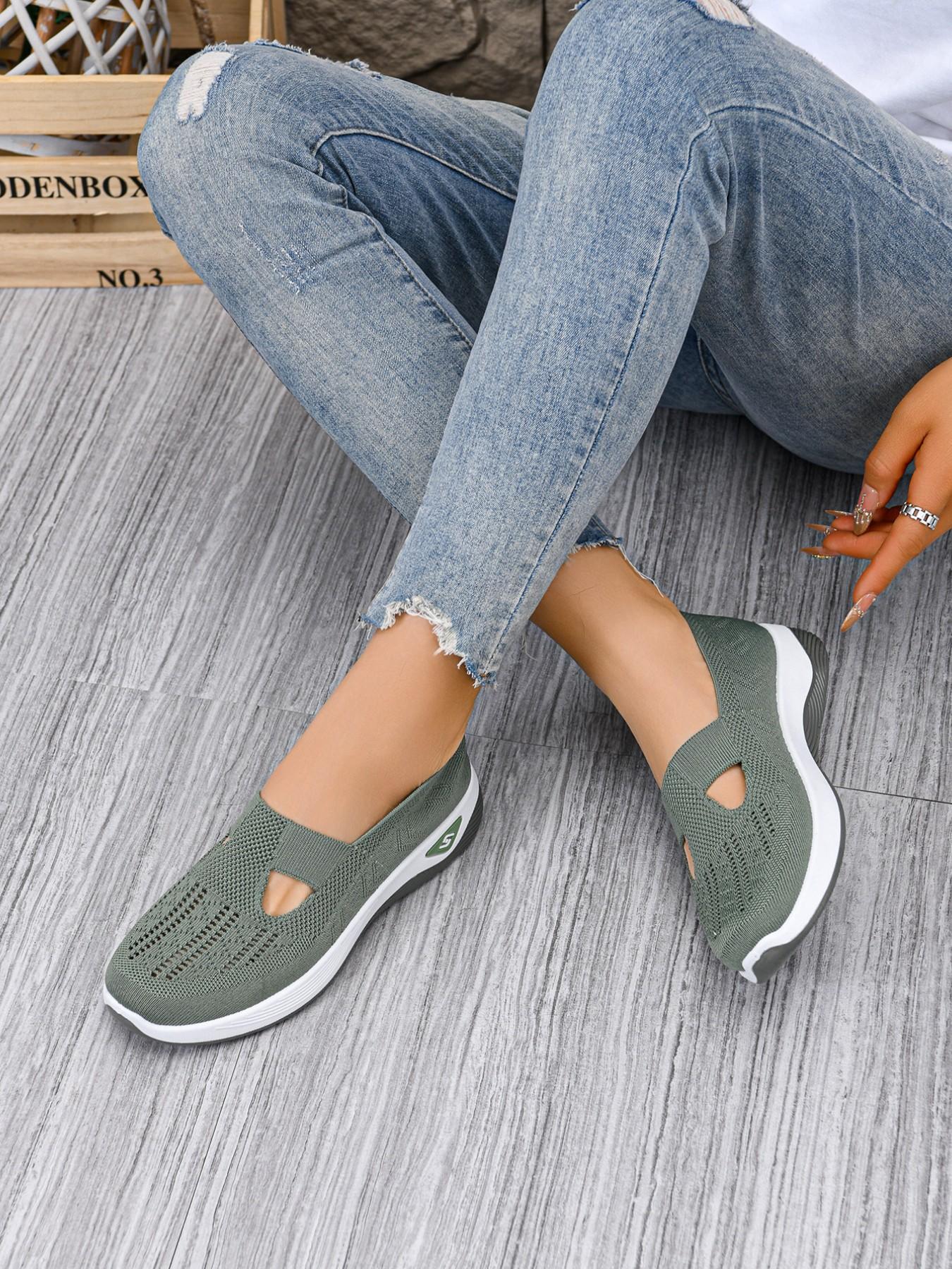 Women's Casual Sports Shoes, Comfortable Fashion Sneakers, Lightweight Soft Sole Mesh Shoes, Daily Outdoor Walking Shoes