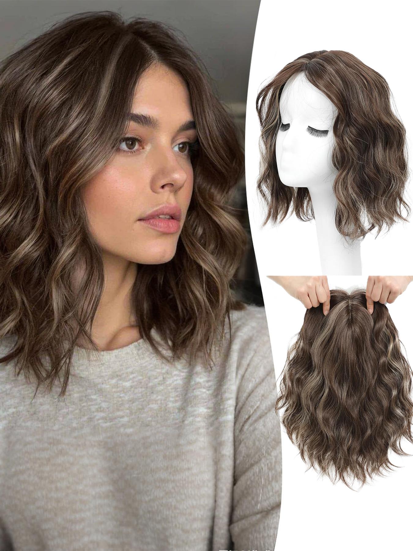 12 Inch Short Wavy Hair Topper for Thinning Hair Women, 6.5  display picture 2