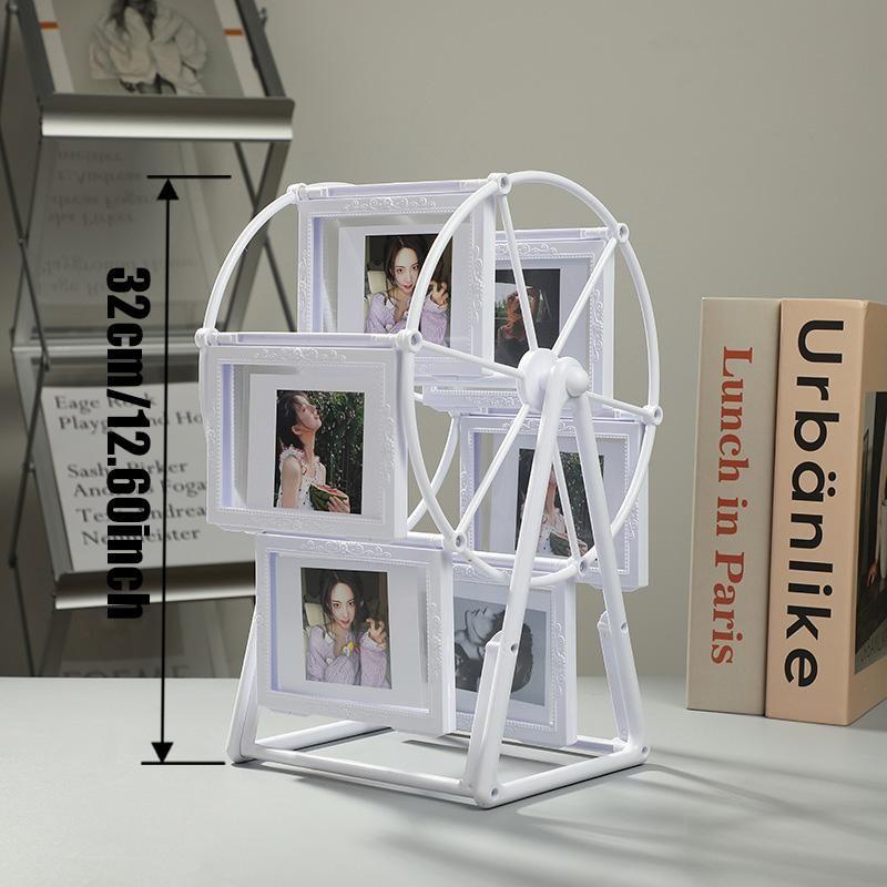 📸 The absolute cutest way to display your photo dumps. Rotating Ferris Wheel Picture Frame | DIY Memory Keepsake, Desktop Photo Holder, Graduation Gift Idea (Photos Not Included)