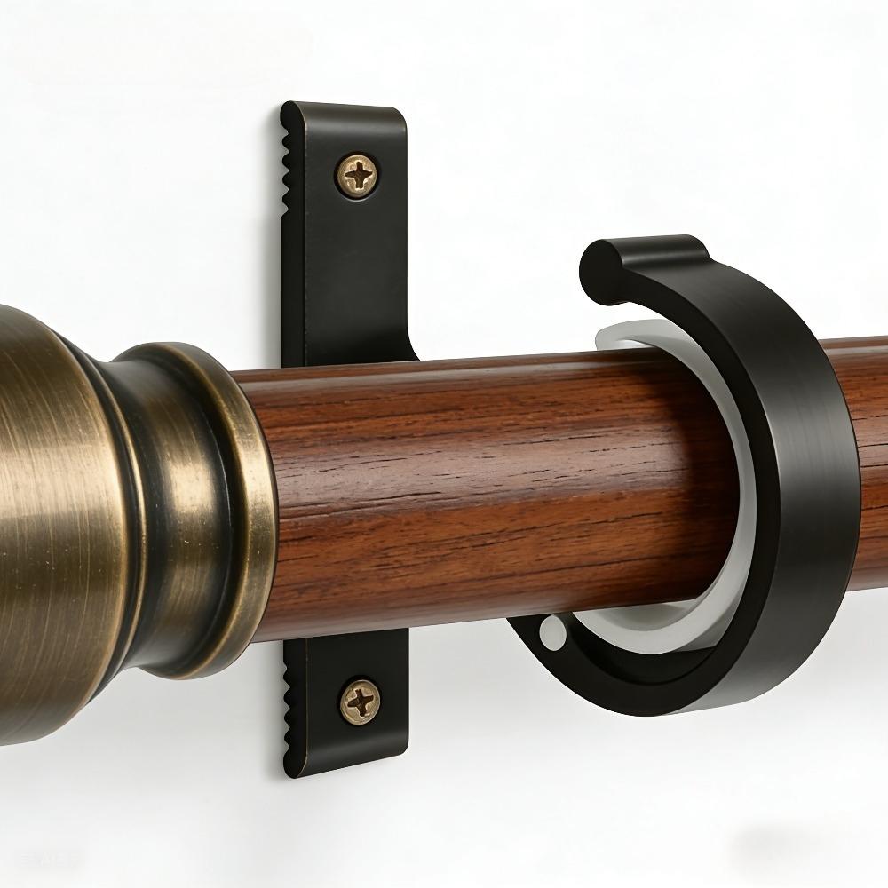 2pcs curtain rod hook brackets, can support wall-mounted shower curtains, used for hanging curtains, clothes rods, and shower rods