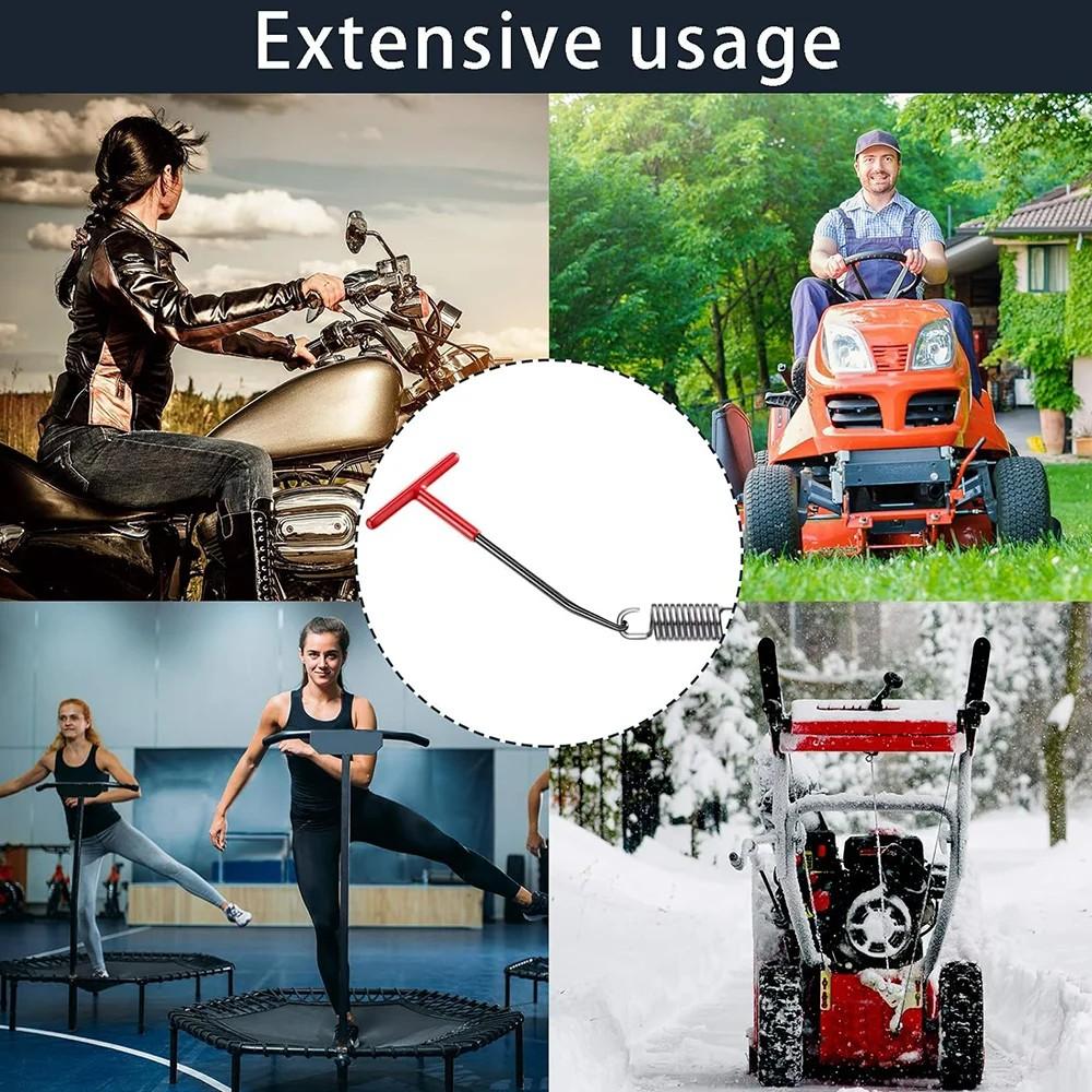 Universal T-Handle Motorcycle Exhaust Spring Puller, 2-In-1 Installer & Removal Hook, Heavy-Duty Exhaust Pipe Repair Tool