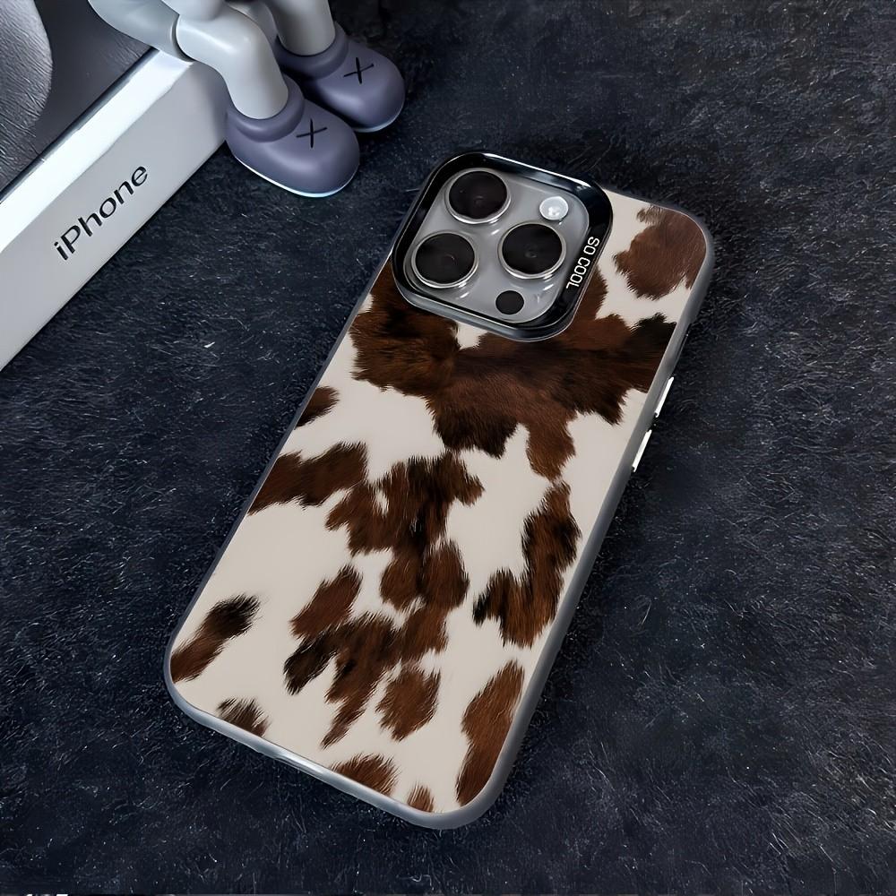 Classic Creative Cowhide Camo Pattern iPhone Case, All-Around Shockproof Phone Protection, Durable Design for Smartphone Users, Perfect Gift for Tech Lovers, Phone Cover, Shockproof Protective Cover