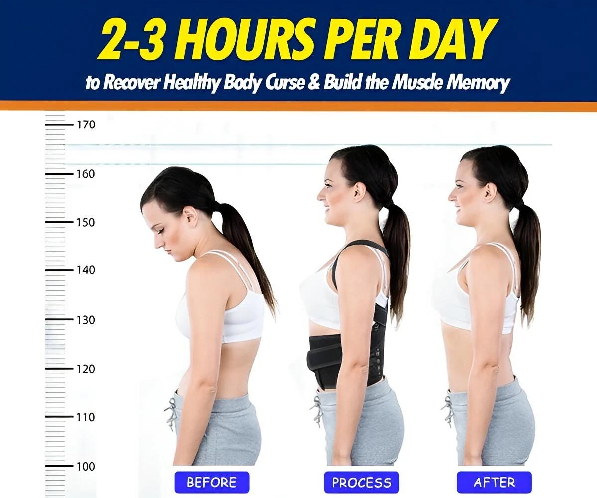 Drive Pain-Free & Sit Straight Premium Posture Corrector with Upper/Lower Back Support & Comfort Compression Healthcare Tool