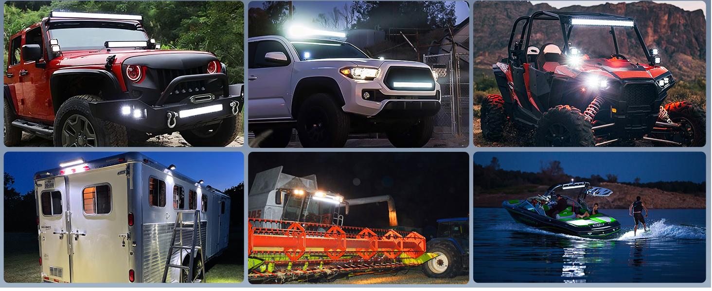 Nilight LED Light Bar 32 Inch 180W 12600LM Spot Flood Combo Driving Lamp Roof Bumper Off Road Lights LED Work Light Pods for Van Camper Wagon Car Pickup Golf Cart ATV UTV SUV dealsforyoudays