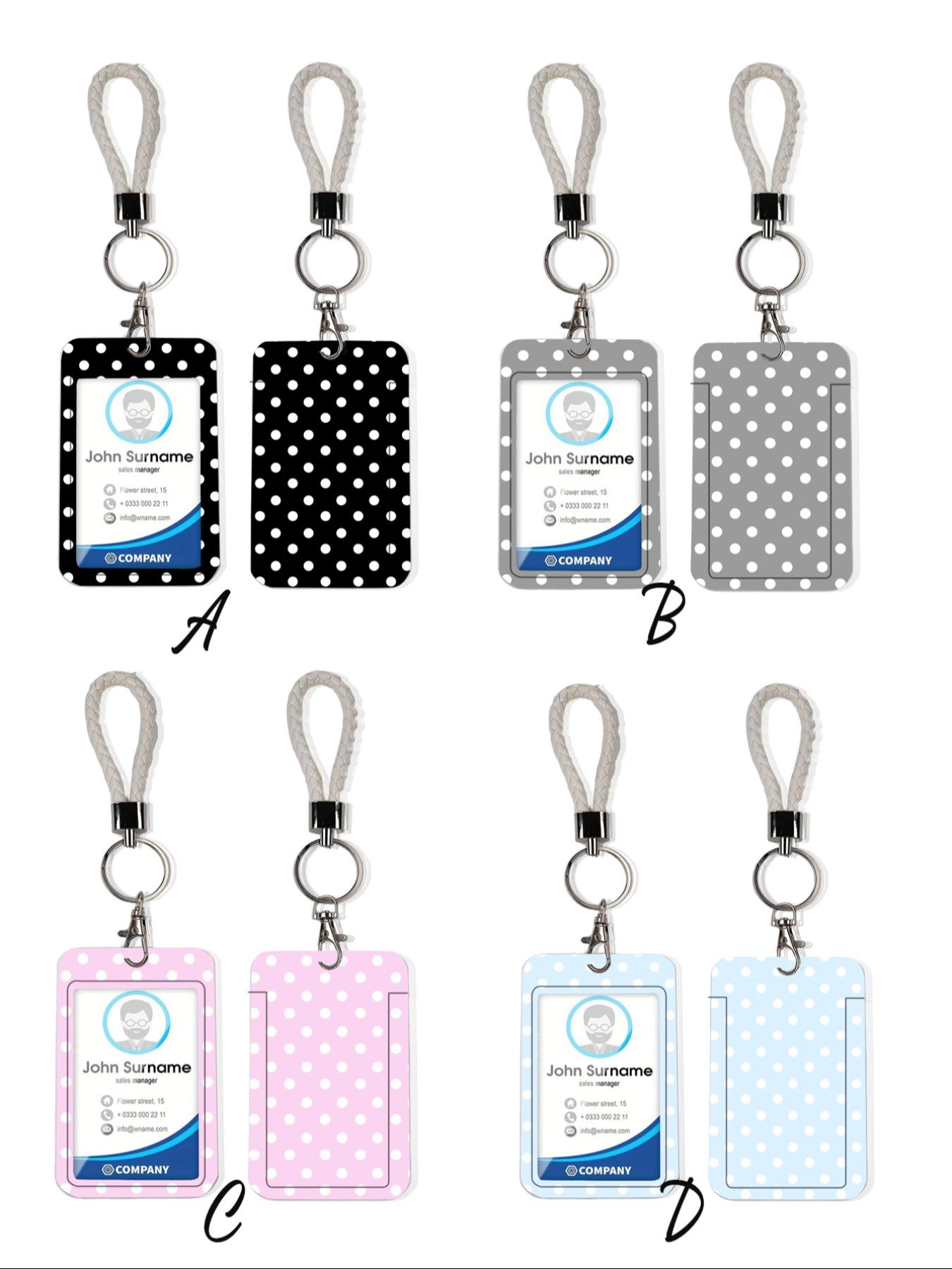 Polka Dot Pattern Bag Charm Keychain Pendant, Compatible with Airline Tags Wallets, Perfect Gift for Bags & Backpacks, Casual Style