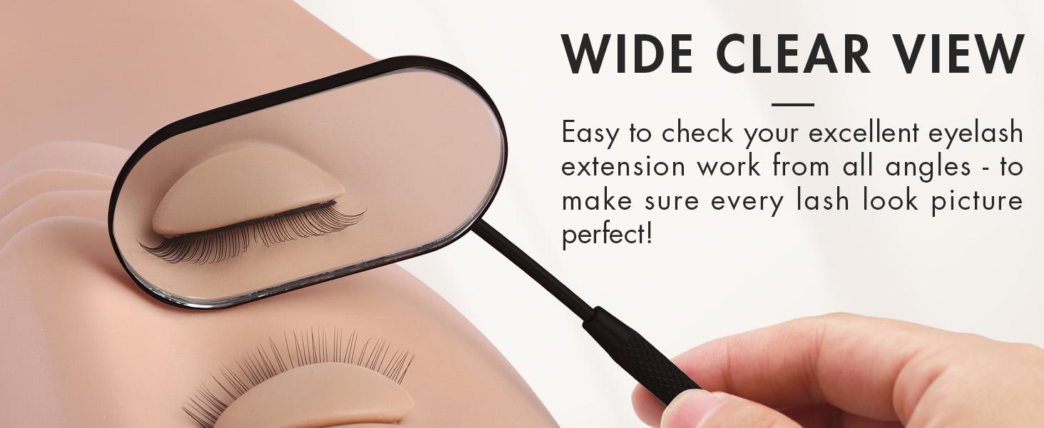 2 pcs Lash Mirror  Makeup Mirror for Eyelash Extensions Detachable Stainless Steel Square Round Lash Extension tools