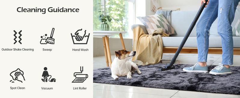 【Deals for You Days】Tie-Dyed Fluffy Shag Rug Area Rugs for Living Room Nursery Dorm Anti-Skid Soft Modern Plush Aesthetic Room Decor Floor Protection