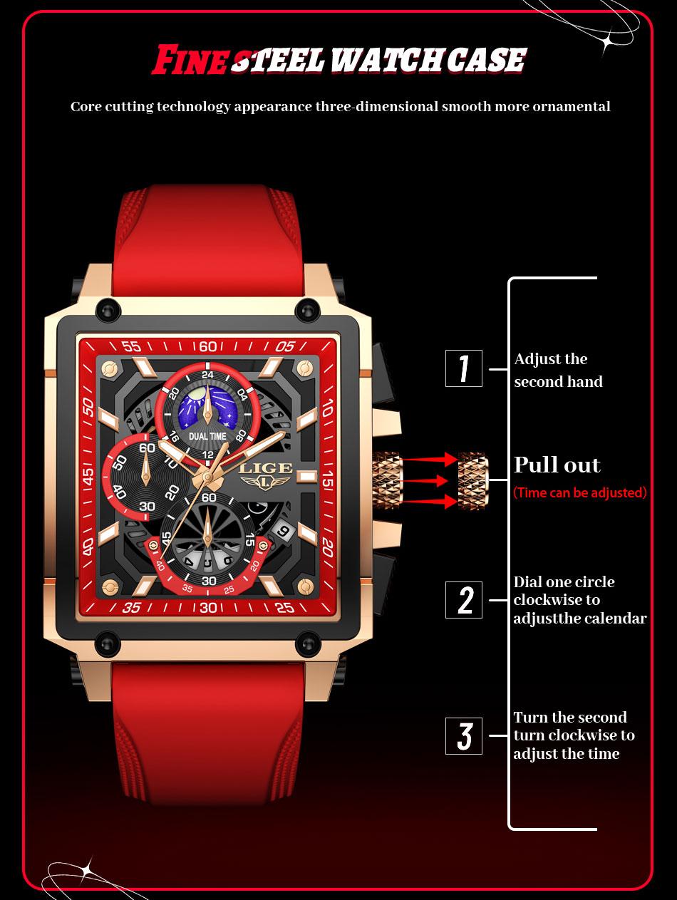 Business Fashion Square Dial Quartz Watch, Fashion Waterproo Luminous Watch for Party, Daily Clothing Decor, Trendy All-match