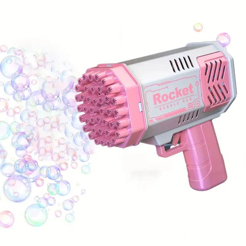 40 Hole Automatic Bubble Machine Gatling Space Outdoor Toy Rocket Launcher Bubble Blower, Fun Kids Play Equipment, Perfect for Parties & Events