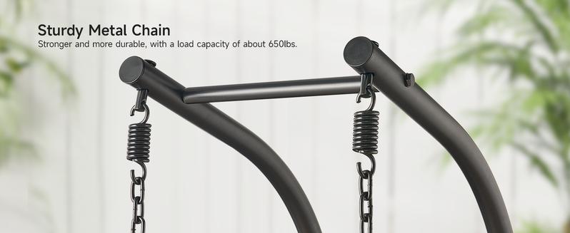 【Valentine's Day Gift】ONBRILL Double Egg Chair with Stand, Indoor Outdoor 2 Person Hammock Swing Chair with Cushions & Headrest, 650LBS Capacity Hanging Loveseat for Patio, Bedroom, Garden, Balcony