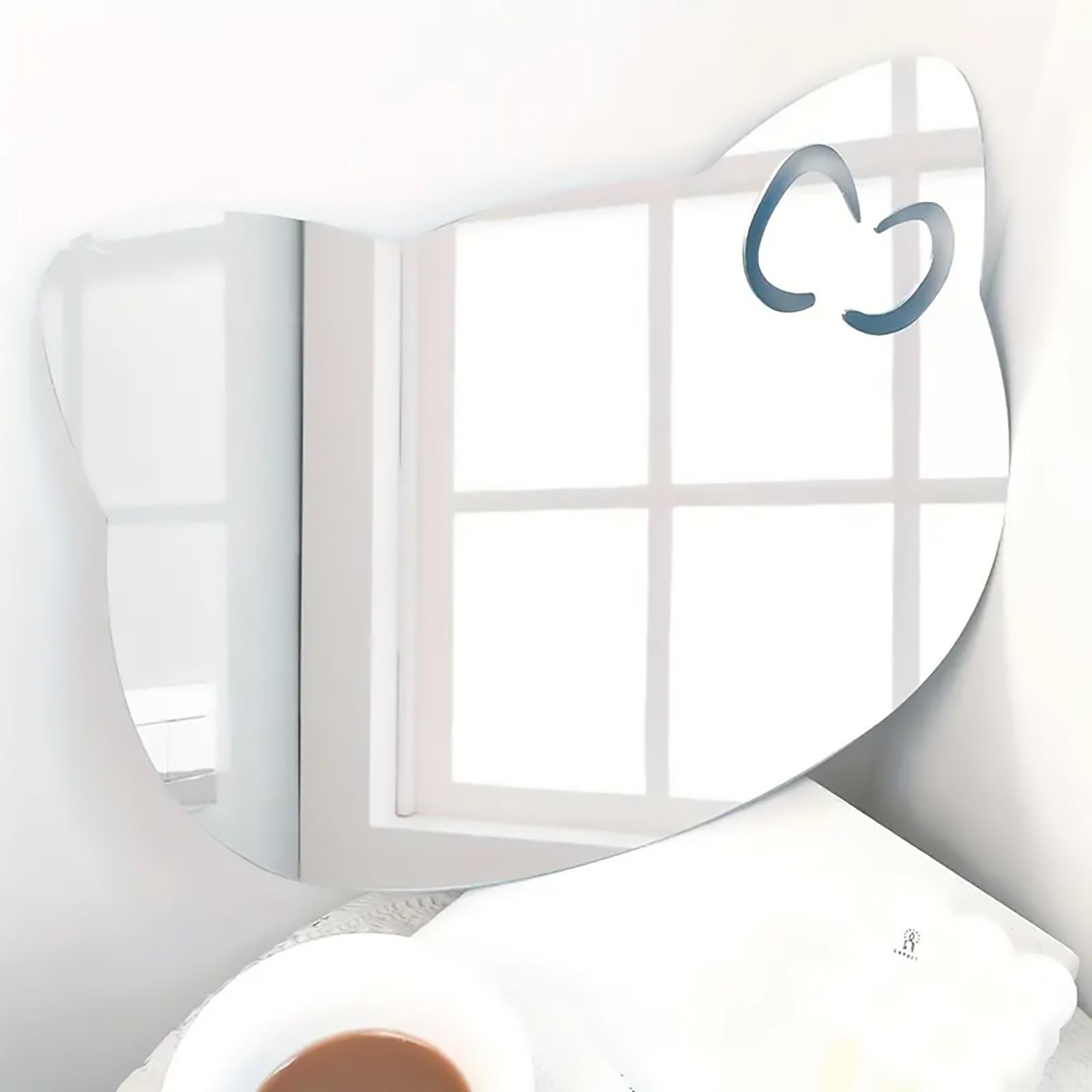 Adorable Animal Acrylic Mirror Wall Decals, 2mm Thick, Easy Peel off Design, Perfect for Home and Bathroom Decoration