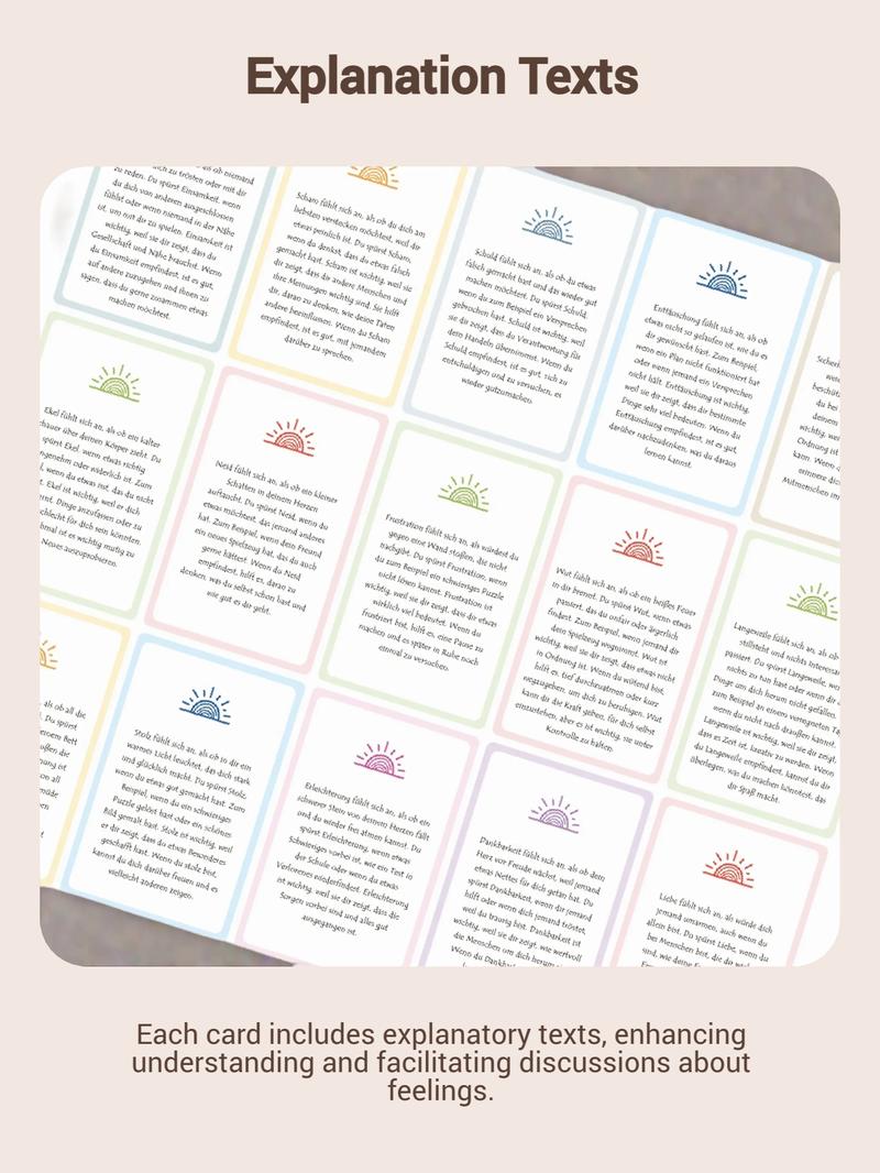 Emotion Monsters Cards with Explanatory Texts Cute Emotion Cards -German English French emotion cards,Self-Regulation Tools Social-Emotional Learning, Mood Management