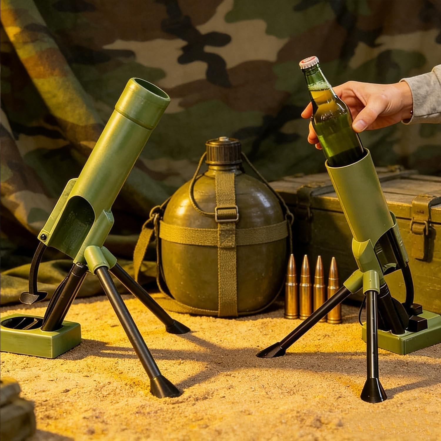 3D Printed Mortar Beer Bottle Opener, 330ML Mortar Bottle Opener, Fun Pop-Up Bottle Opener, Ideal for Home, Bar, Parties, Sports Events