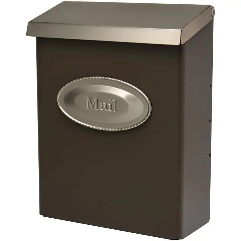 Designer Galvanized Steel Wall-Mount Mailbox, DVKPBZ0AM, Venetian Bronze, Medium