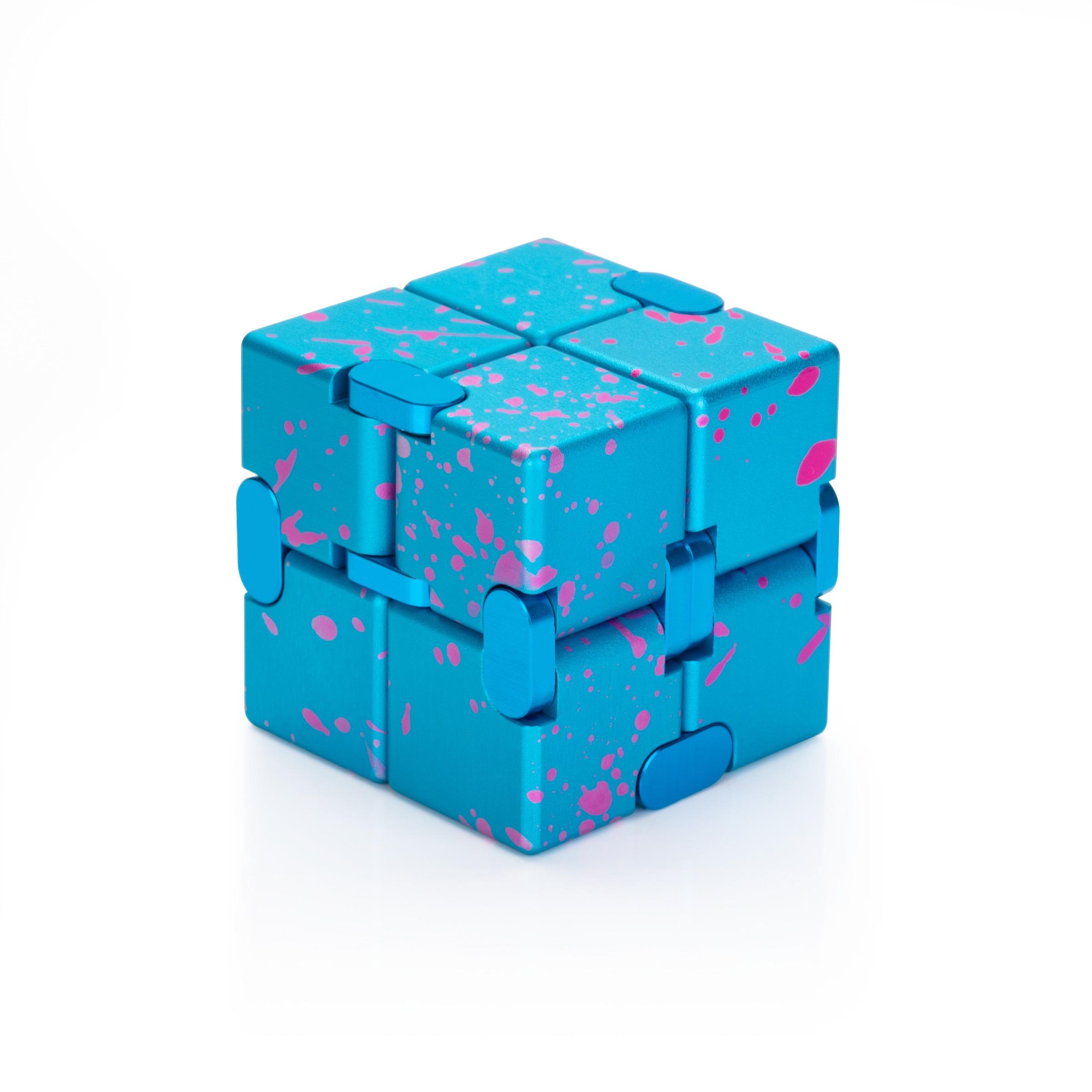 Aluminum Alloy Stress Relief Cube, Anti-Scratch Smooth Rotation, Unisex Finger Pressure Relief Toy, Office Desk Decor, Ideal Gift