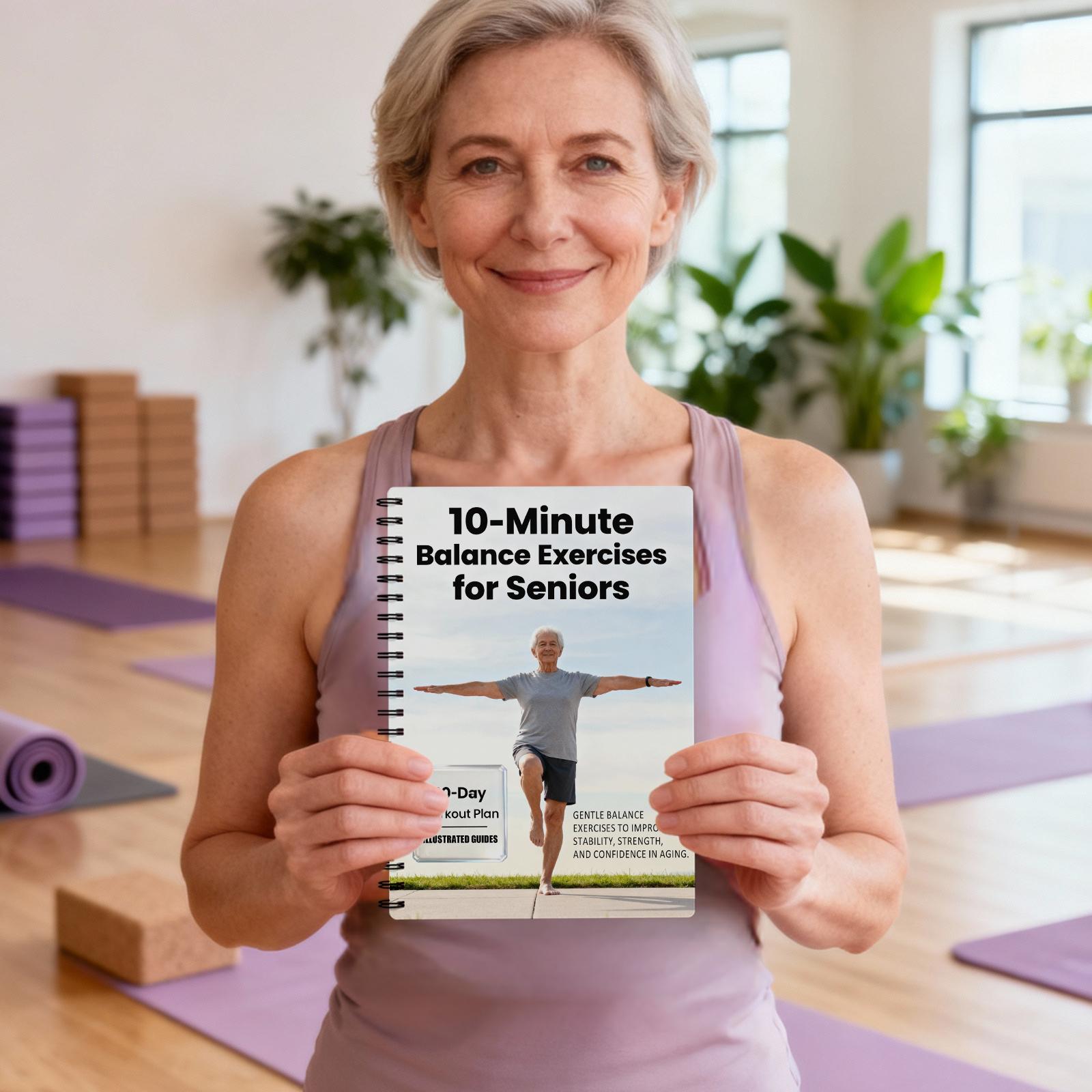 Gentle 6-minute daily exercise to boost home stability, mobility and self-confidence for the elderly | the elderly and beginner's anti-fall guide Guided Journal Workbook Journal