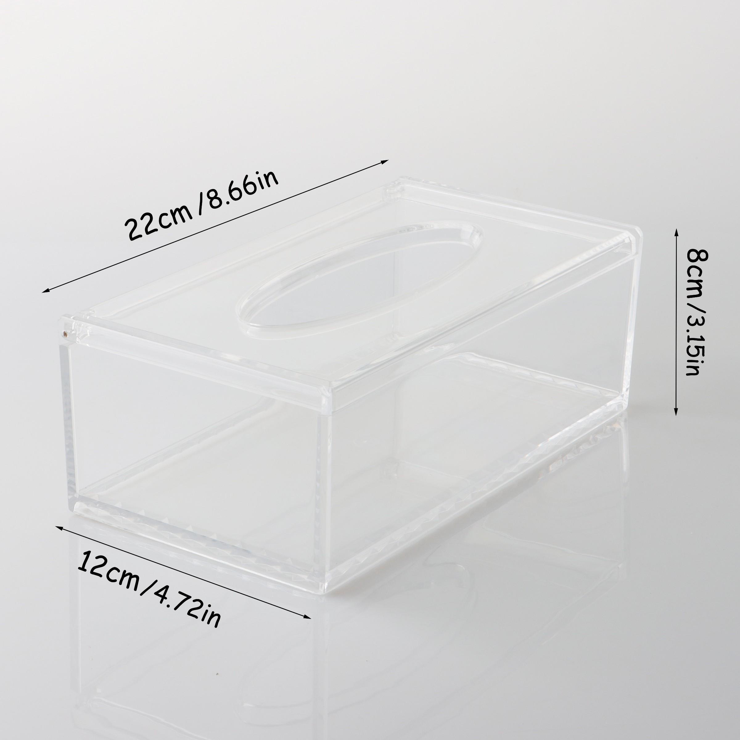 Transparent Acrylic Napkin Holder, Rectangular Design, Ideal for Bathroom Kitchen Car Restaurant, Durable Modern Aesthetic, Tissue Holder