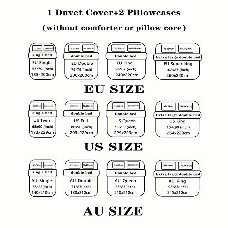 3-piece rugby patterned printed Decorative Duvet Cover - soft and comfortable, suitable for bedroom, guest room, and dormitory decoration bedding. 3-piece set (1 duvet cover+2 pillowcases without core)