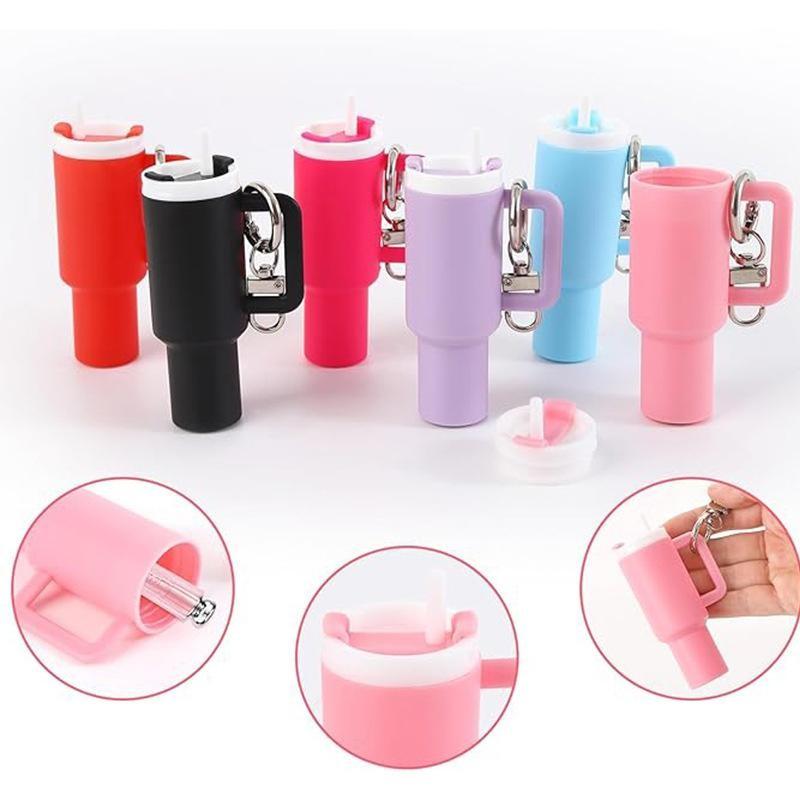 Detachable Mini Water Bottle Keychain, Holds Lipstick, Small Accessories, Pills, Storage Key Ring, Backpack Car Key Charm, Party Decor Gift