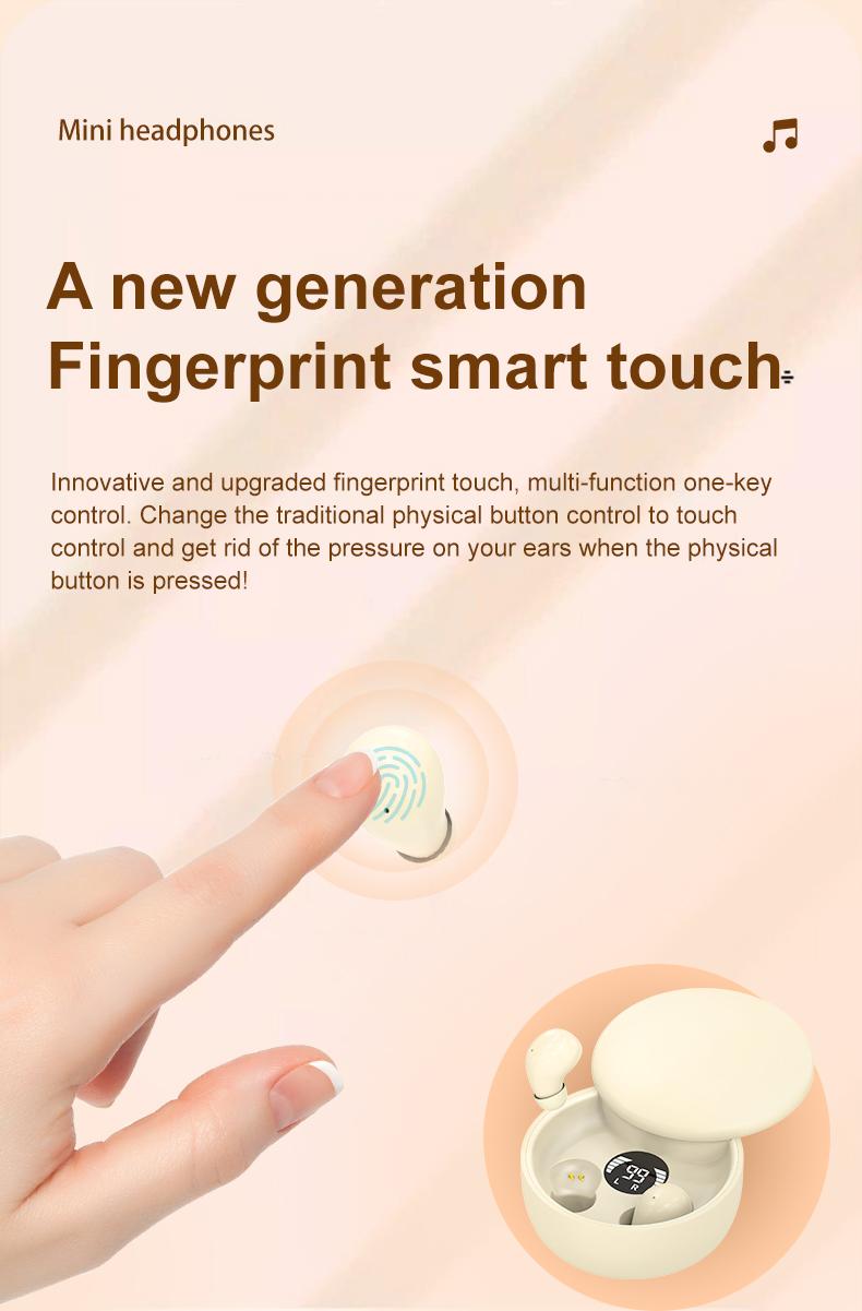 MSHUKCOE Mini Invisible Headphones Bluetooth 5.4 True Wireless In-Ear Earphones sport Audio Earbud audifonos bluetooth wireless headphones noise cancelling headphones gamingheadset