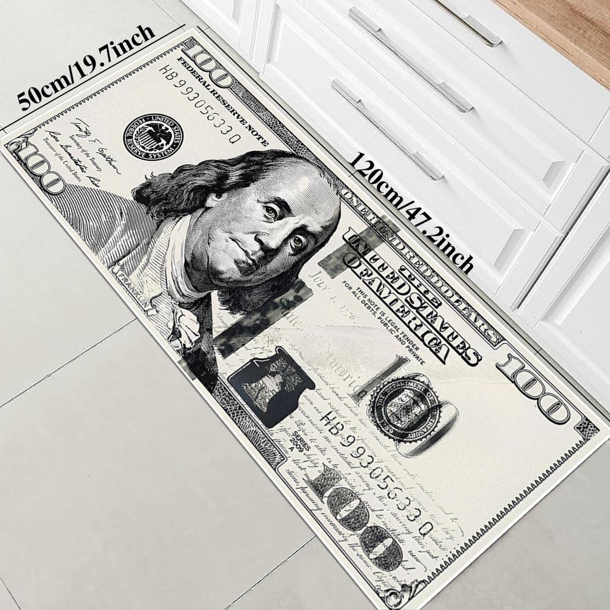 Creative 100 Dollar Pattern Rug, 1 Count Bedroom Decor Bedside Soft Carpet, Area Rug, Thickened Fluffy Plush Floor Mat for Home Living Room Bedroom