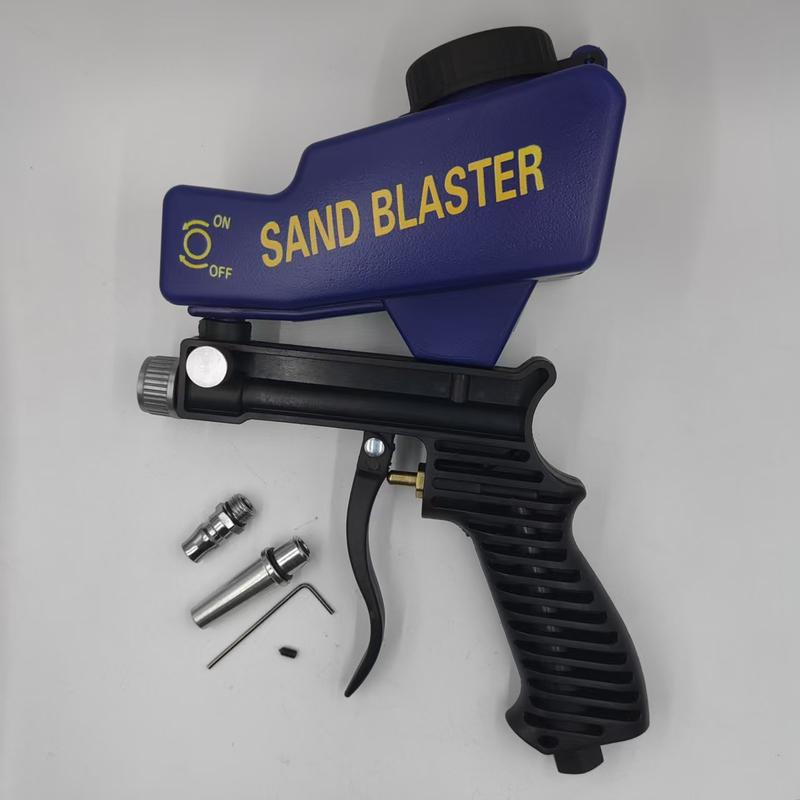 Pneumatic sandblasting gun, portable handheld, pneumatic sandblasting gun, derusting, degreasing, and removing impurities Heavy Duty Power Tools Pressure Metal Industrial Handle
