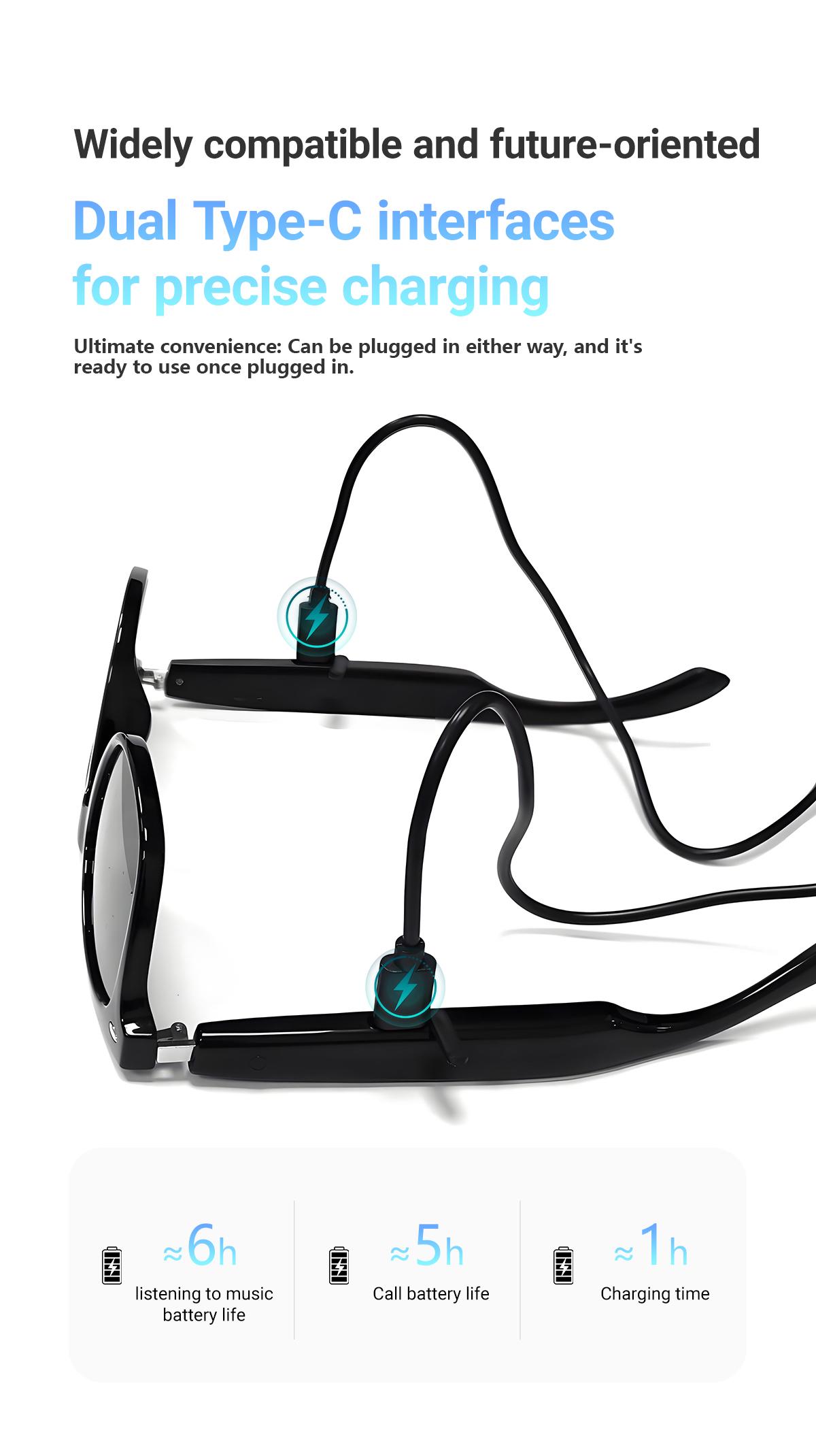 Koipsse smart glasses,translation-enabled, advanced technology, diverse functions, excellent sound quality, support for voice calls, rapid Bluetooth pairing, a large battery capacity, and long battery life. a perfect gift choice and a very cool accessory
