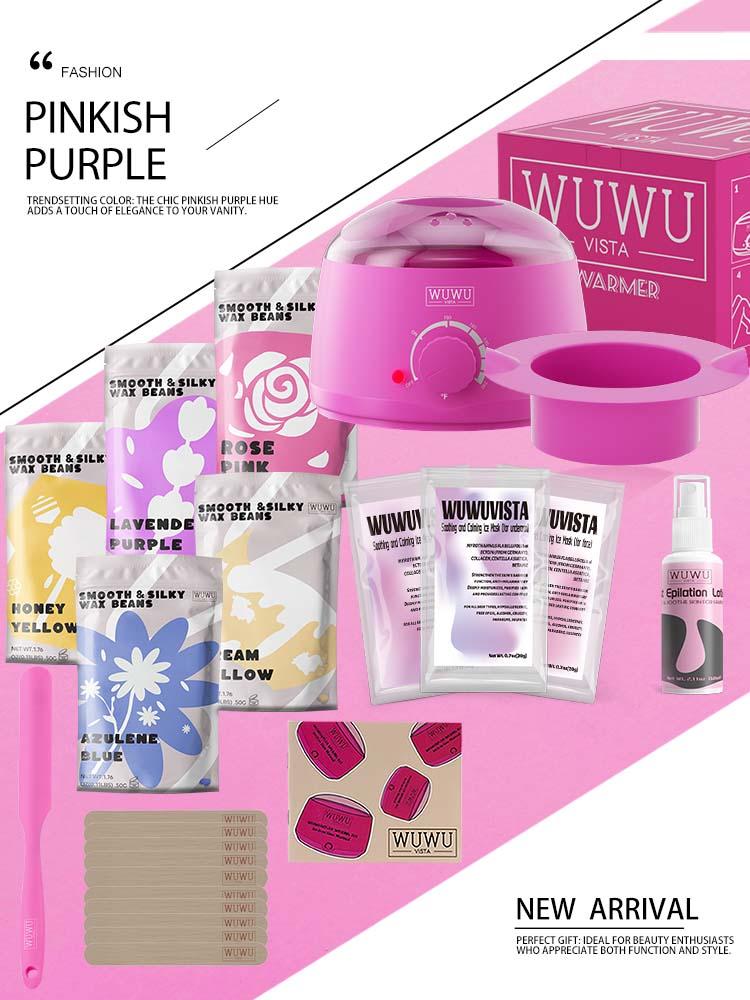 WUWUVISTA Waxing kit Hair Removal Hard Wax for Full Body/Face/Underarm/Bikini/Sensitive Skin for Women&Men(23 items)