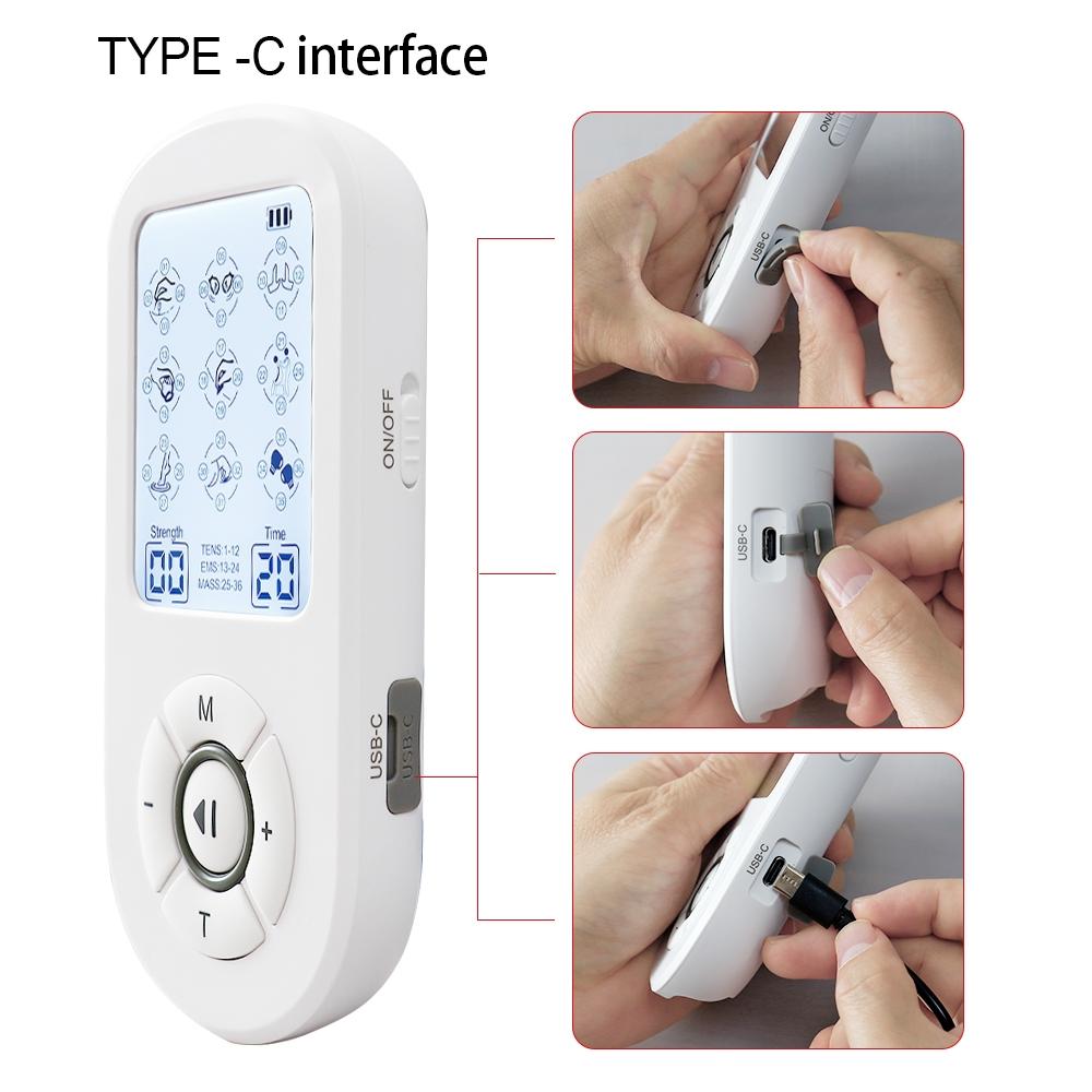 36 Modes Electrical EMS Muscle Stimulator 2 Output Tens Massage Physiotherapy Apparatus Pulse Therapy Acupuncture Device Full Body Relax Massager 30 Intensity Electrostimulator Multifunctional Massager