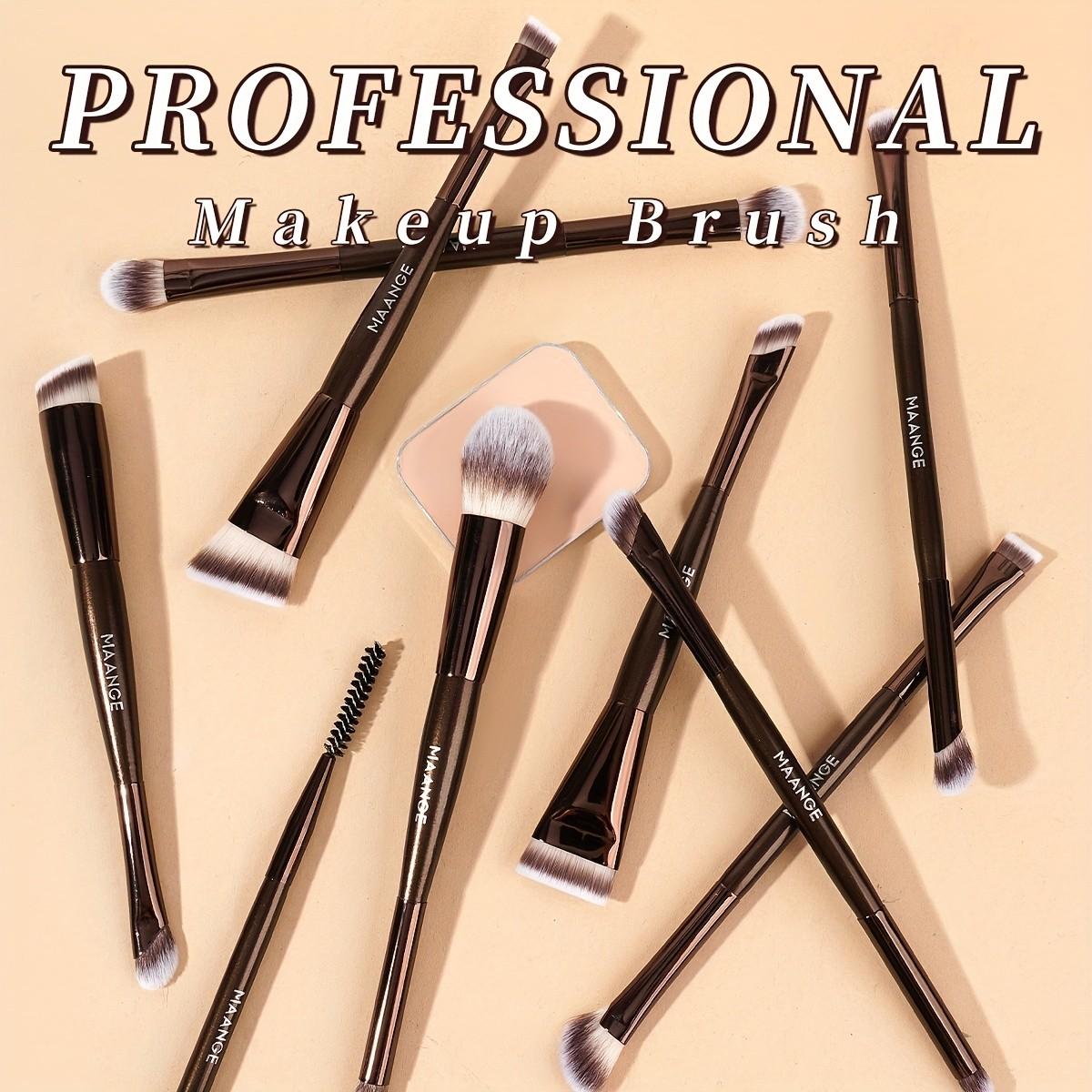 Maange 17-Piece Makeup Brush Set with 16 Brushes + Cosmetic Bag, Foundation Brush, Concealer Brush, Blush Brush, Eyeliner Brush