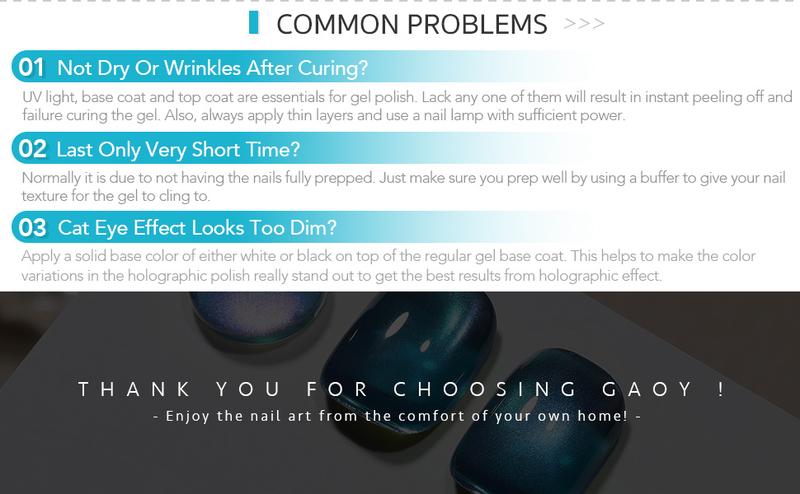 GAOY Aurora Borealis Cat Eye Uv Gel Nail Polish Set with Magnet, Glitter Galaxy for Holographic Cat Eye Holiday Gift Pick, Salon Gel Manicure and Nail Art DIY at Home