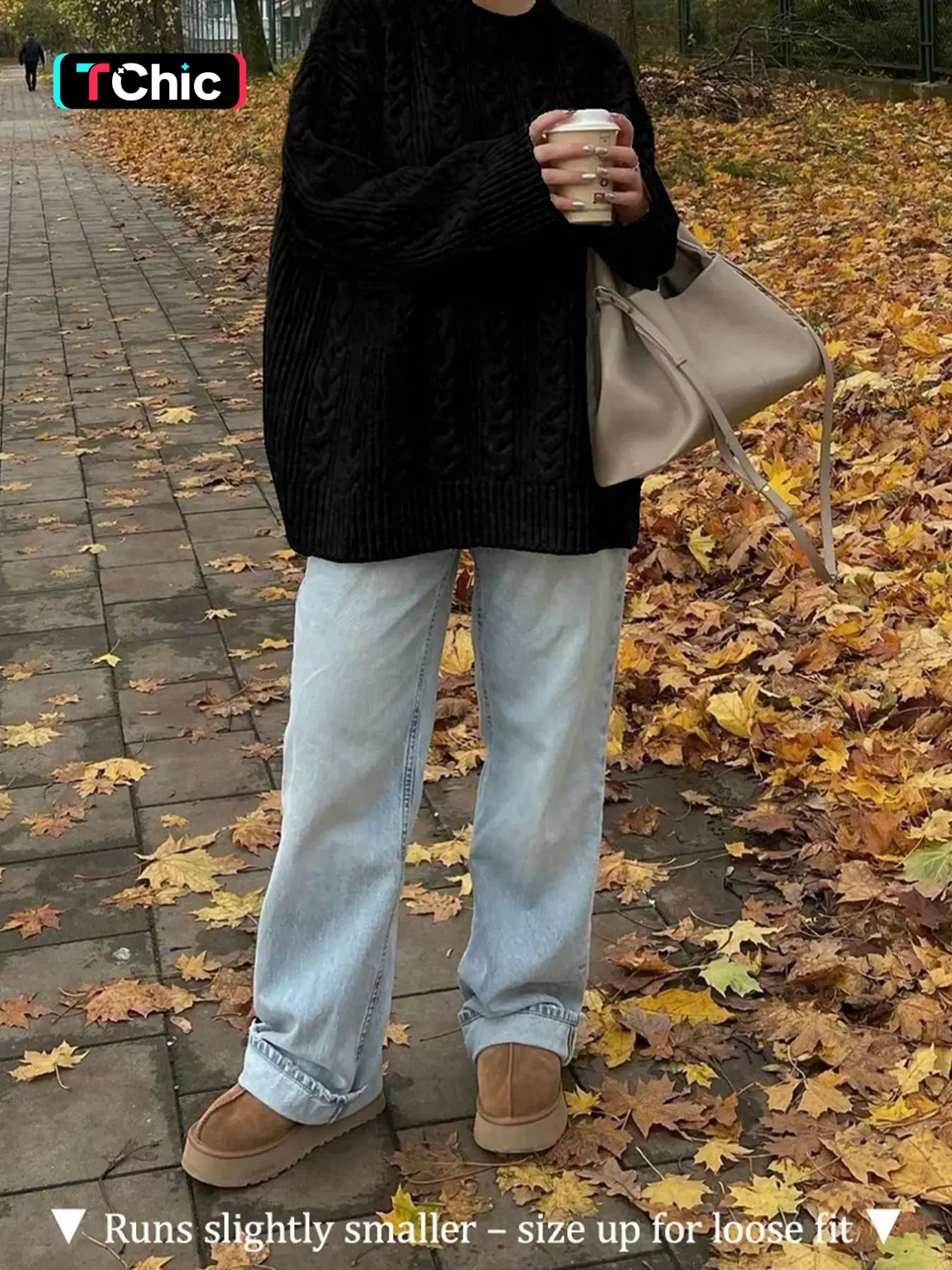 Women's Casual Knit Sweater, Round Neck, Solid Color, Loose-Fitting, Twist Stitch, Fall & Winter, Sporty Street Style