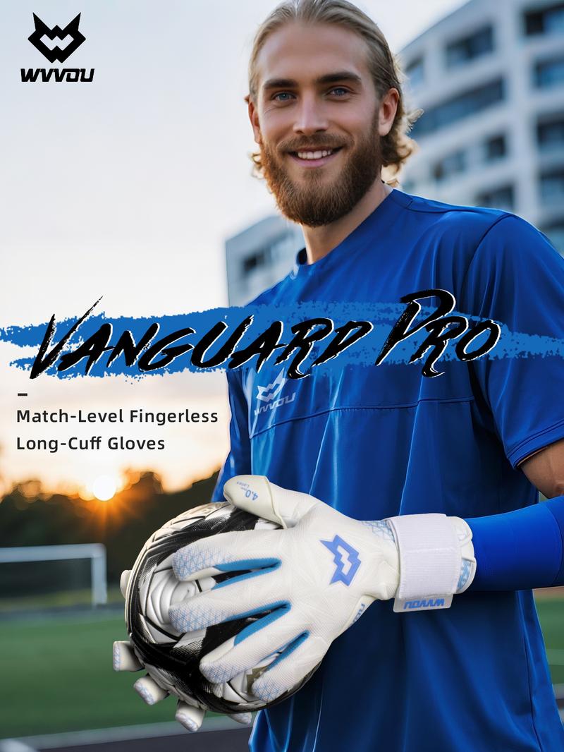 WVVOU Soccer Goalie Gloves for Adults and Youth, Professional Goalkeeper Gloves, Breathable Soccer Gloves, High Performance Guantes De Portero with 4+3mm Sticky Super Grip Latex Palm，Breathable,Professional,Soccer,Goalie,Gloves Football Equipment