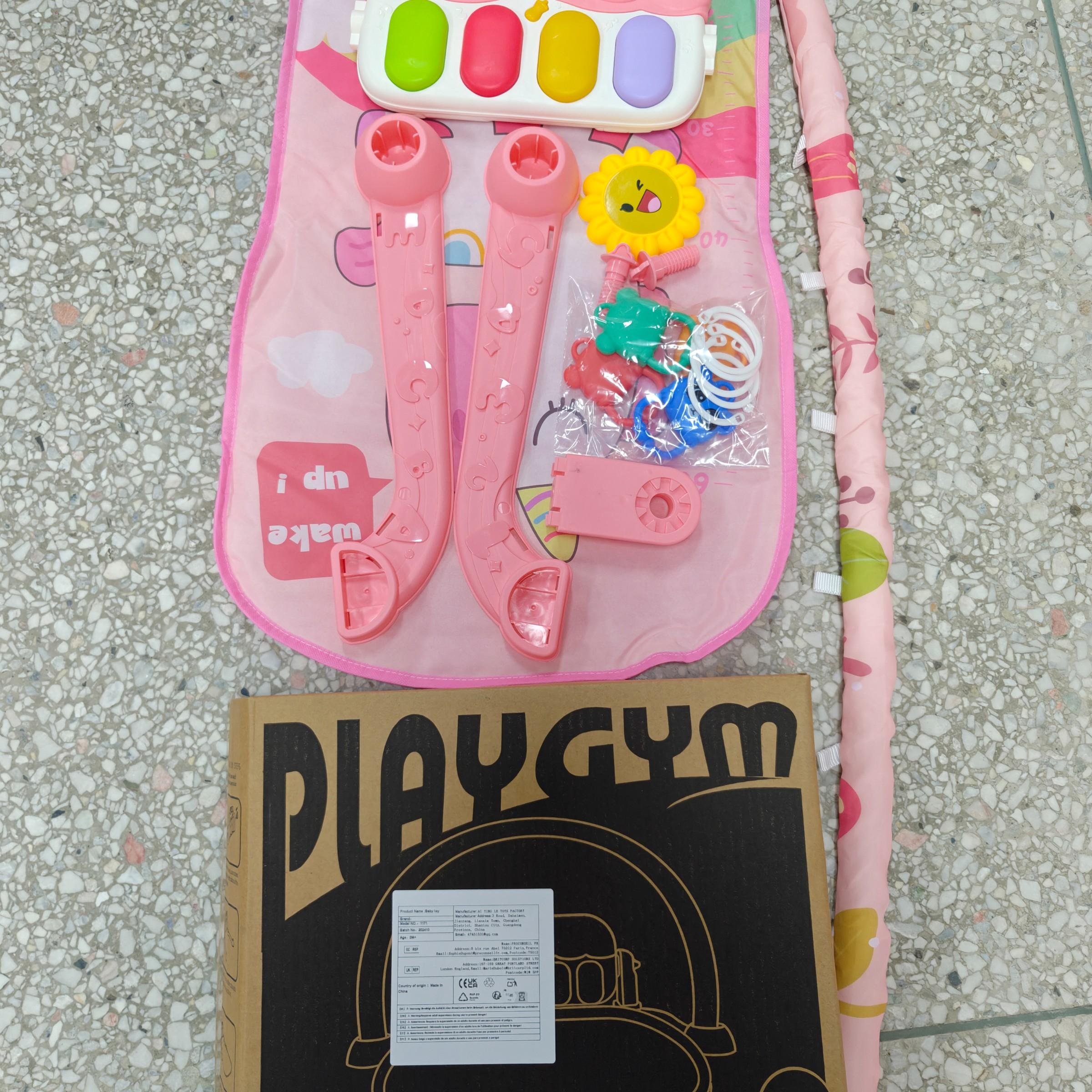Baby Fitness Rack Toy, Newborn Musical Foot Pedal Mobile, Baby Piano Play Mat, Play Gym Mat, Early Education Blanket Gift for Boys and Girls