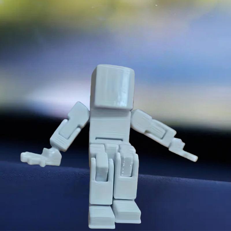 Adjustable Jointed Block Figure Model, Articulated Figures, Action Figurine, Desk Decoration for Computer, Office, School, Bedside Table, Car Console, Party, Home Decor Gift