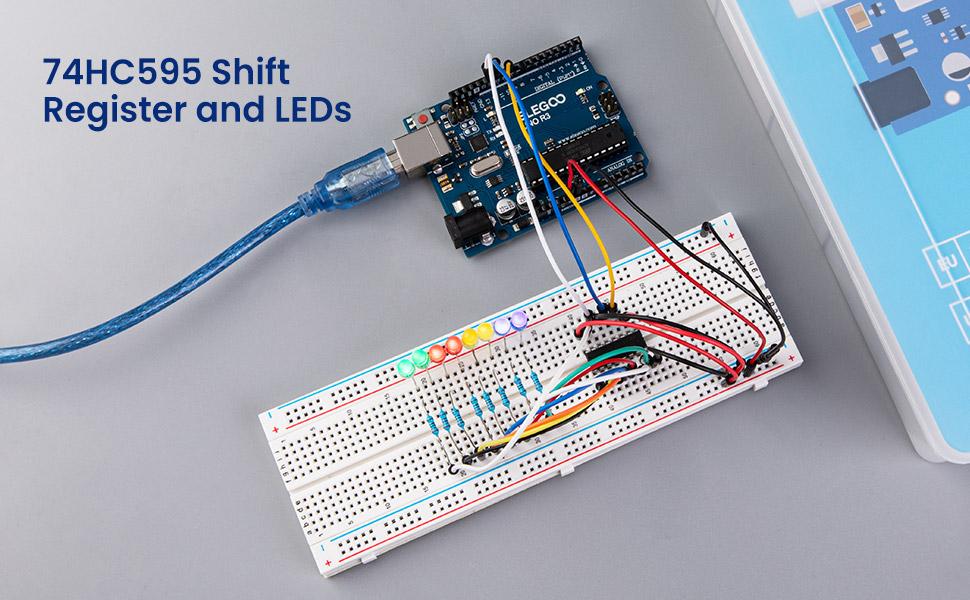 ELEGOO UNO R3 Project Most Complete Starter Kit with Tutorial Compatible with Arduino IDE (200+ Components)