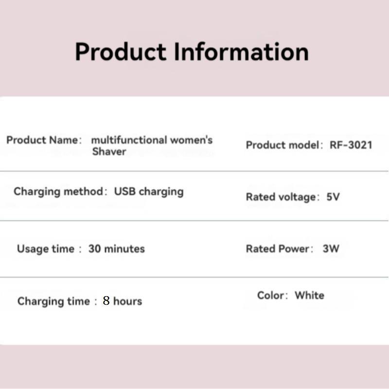 4 in 1 Electric Shaver, 1 Set Portable Hair Removal Machine, Cordless Hair Trimmer for Women, Men, Girls, Epilator Hair Remover, Christmas Gift, Winter & New Year Gift, Stocking Fillers Comfort White ,1Set Shaving Products