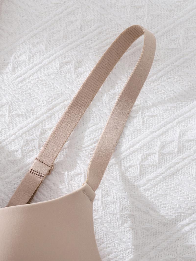 2 Pack Comfortable Jelly Bra with Adjustable Straps, Medium Support Push Up Bra for Women, Everyday Wear Lingerie