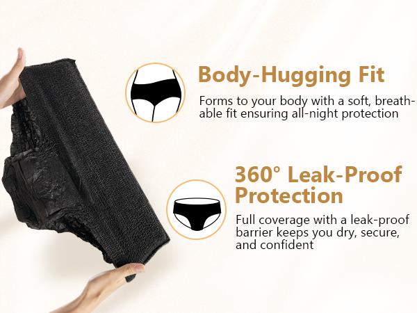 【Memorial Day Deals】MOLLIS Period Underwear Disposable, High Waisted, Heavy Flow Leakproof, Postpartum & Maternity Panties