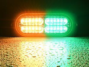 Nilight 8PCS Led Strobe Lights with Controller 12V 24V Sync Feature Amber Green Strobe Light 12 24 LED Surface Mount Hazard Warning Lights with Strobe Controller for Vehicle Car Truck RV ATV