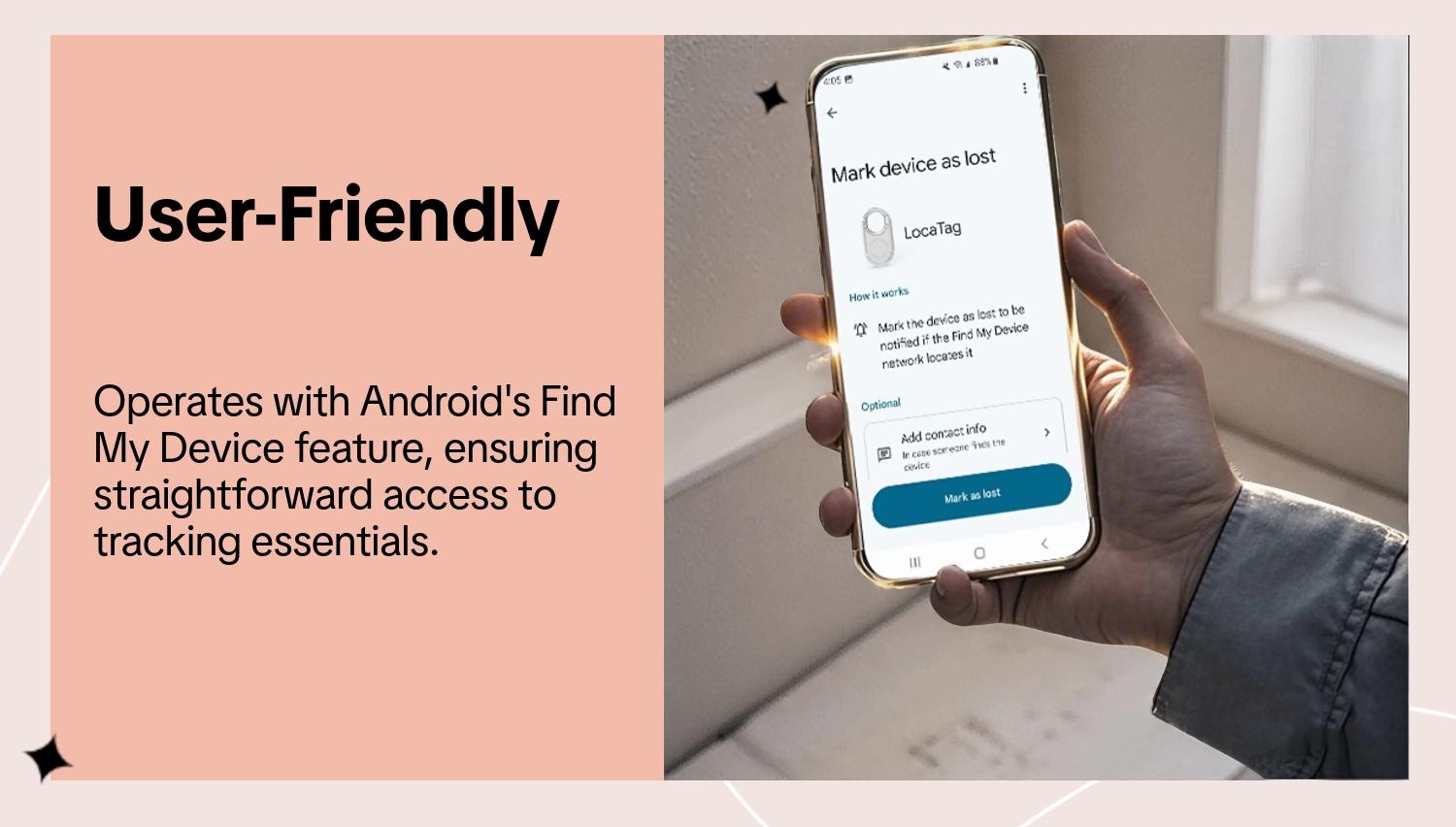 Android Google GPS Tracker, Android Smart BT Tag Anti Lost Wireless Tracking For Works with Android Find My Device, Item Finder for Keys, Wallet, Luggage, Pets Precise positioning For Android Smartphone Locator
