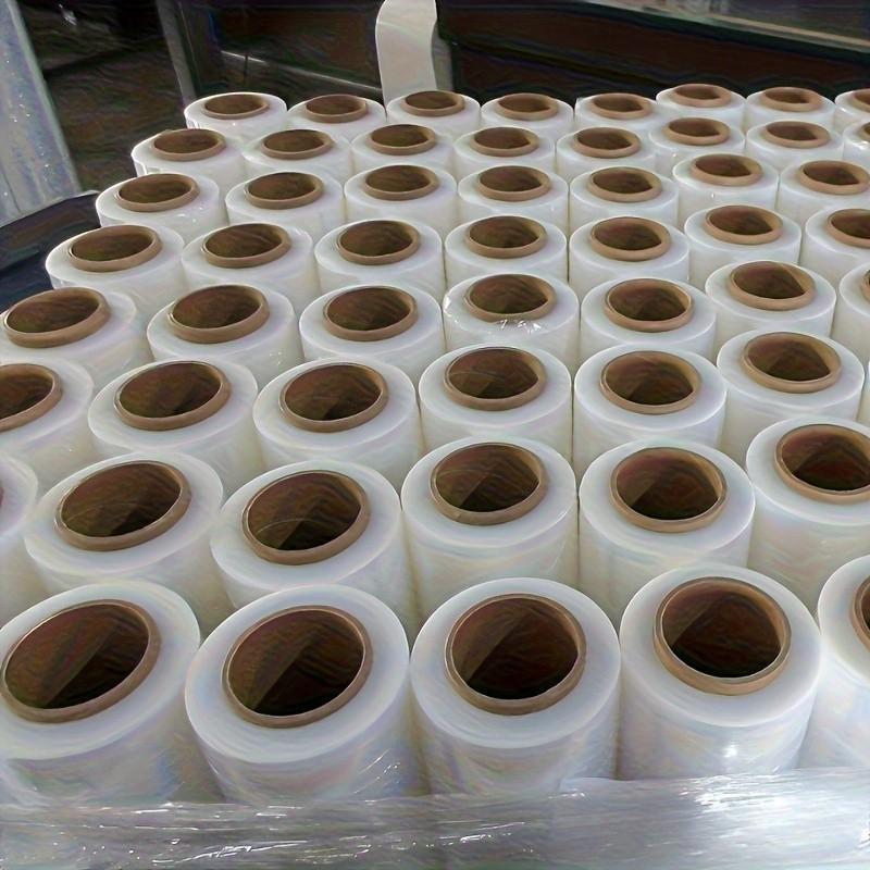 Transparent Stretch Wrap Film 5.91 Inches X 1000 Feet, Durable Self-Adhesive Plastic Pallet Packing Material, Ideal for Moving and Heavy Packaging 1 Roll