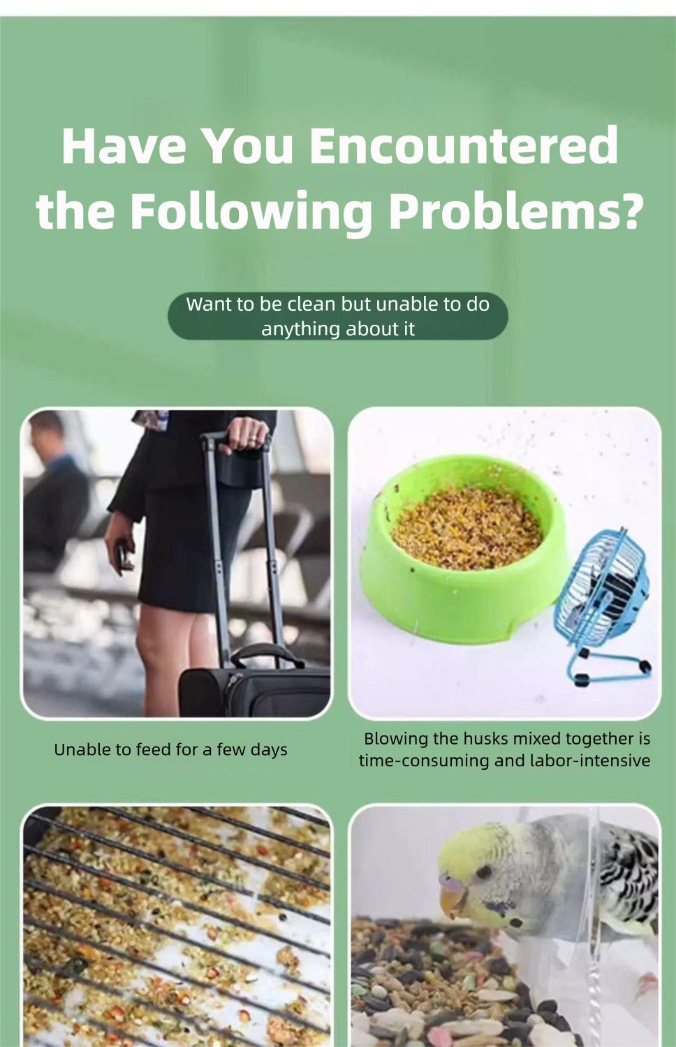 New Model Automatic Bird Feeder - Spill-Proof, Splash-Proof, and Transparent Dispenser for Cockatiels, Budgies, and Lovebirds