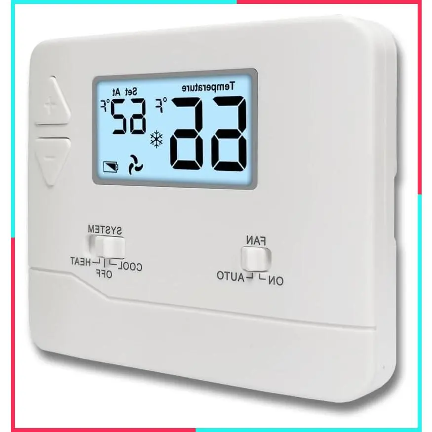 Non-Programmable Digital Thermostat for Home, Energy-Saving, Single-Stage 1 Heat/1 Cool, Easy DIY Install, White Backlight