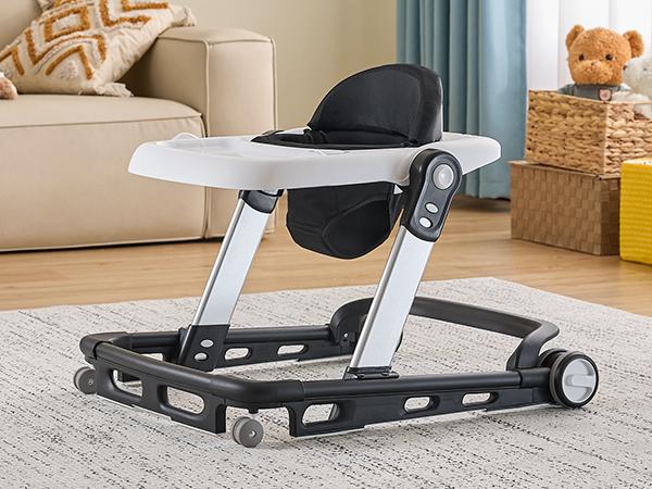 HARPPA Paddlo Lite | Adjustable Infant Toddler Baby Walker, andador Foldable Baby Walker with Wheels & Dining Plate, For 6-18 Months Babies, Baby Items Essential
