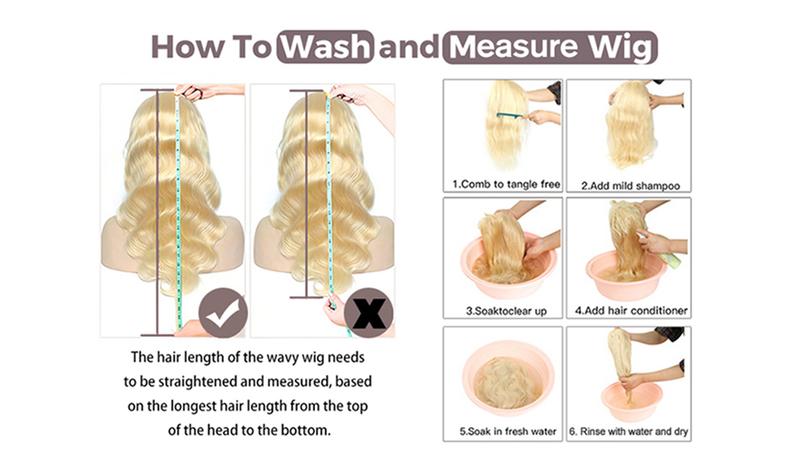 Blonde Body Wave Lace Front Wig HD Transparent Lace Human Hair Wigs 13x6 Lace Frontal Wave Wig Natural Hairline 180 Density