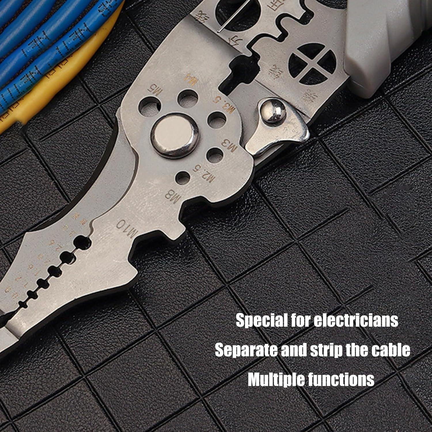 9 in 1 Wire Stripper Multi function Electrical Tool Crimping Cutter Comfortable Grip Professional Electrician Hand Tool Home DIY Maintenance Repair Kit 9 in 1 Wire Stripper Multi function Electrical Tool Crimping Cutter Comfortable Grip Professional Electrician Hand Tool Home DIY Maintenance Repair Kit