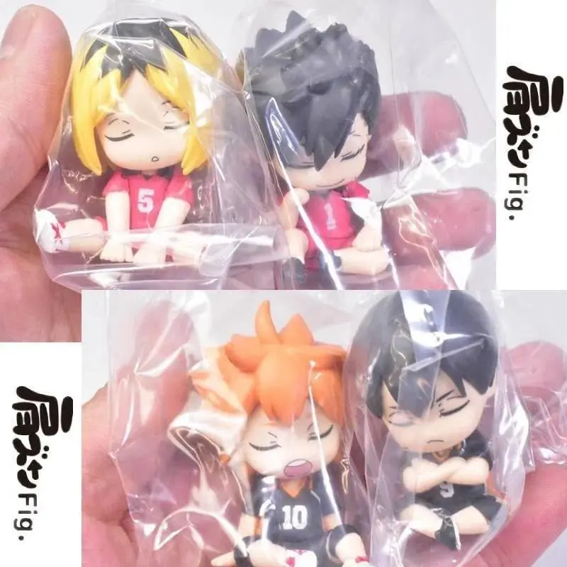Haikyu Sleeping Blind Box Toys  Anime Figurine Cute Hinata Shoyo Tobio Kageyama Figure Sleep Model Toys Collect Ornaments